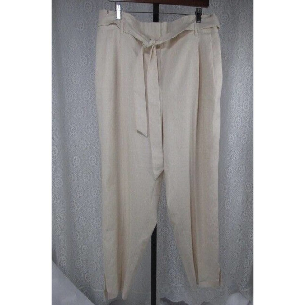 Love & Legend Cream Linen Pant, size 20